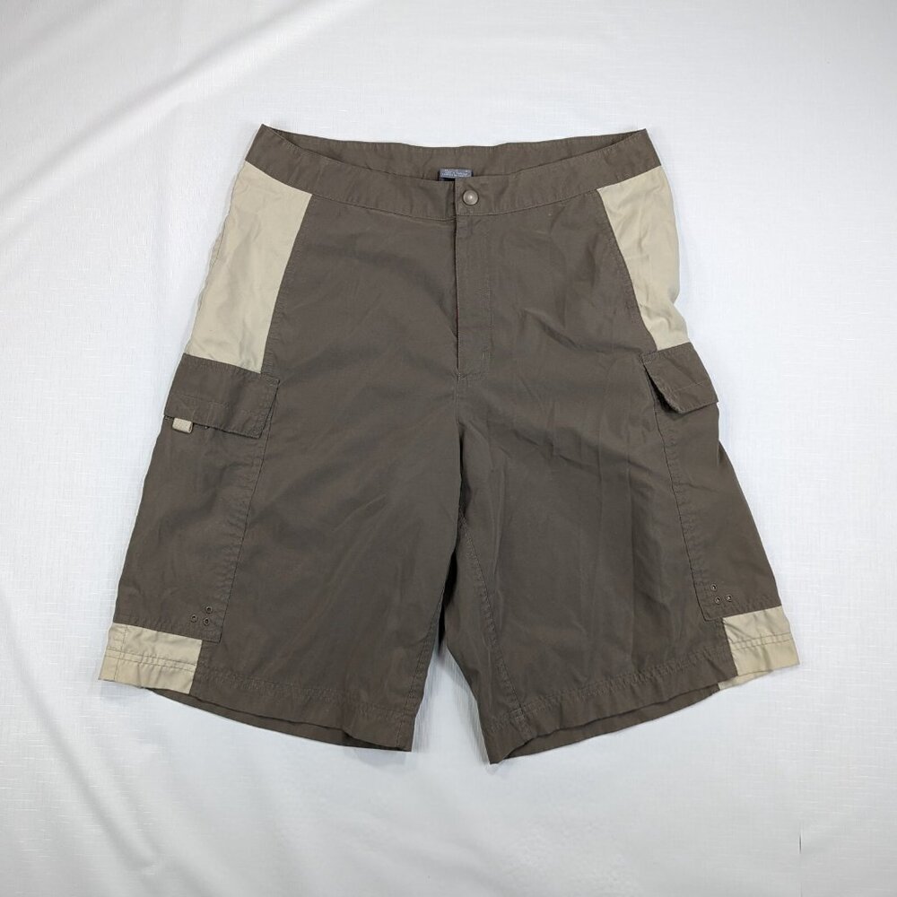 Men's Two-Tone Cargo Shorts - Brown/Cream